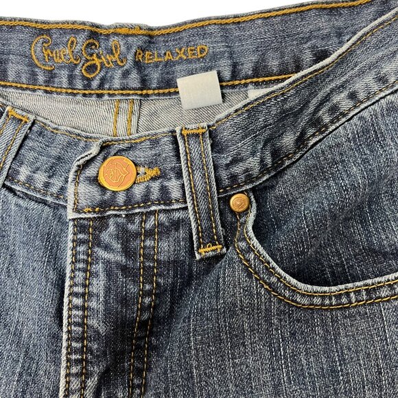 Cruel Girl Dekota Womens Relaxed Bootcut Jeans Sz 1 Reg High-Rise Stretch Denim - Picture 3 of 9